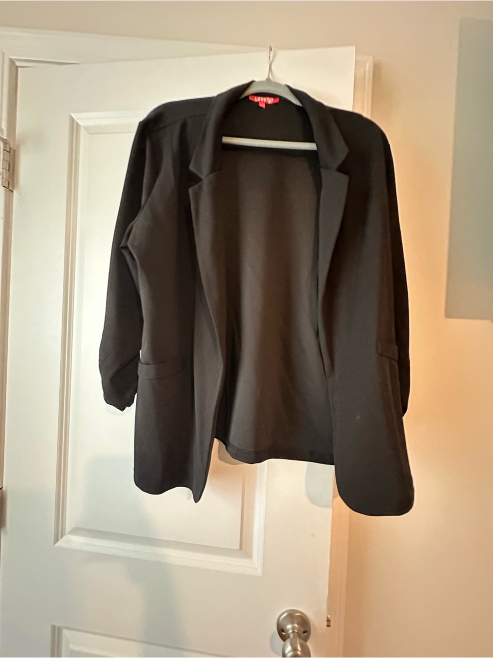 Love Black Open-Front Women's Blazer
